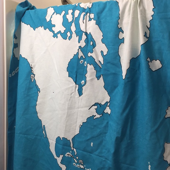 Urban Outfitters Bath Atlas Shower Curtain W Rings Poshmark